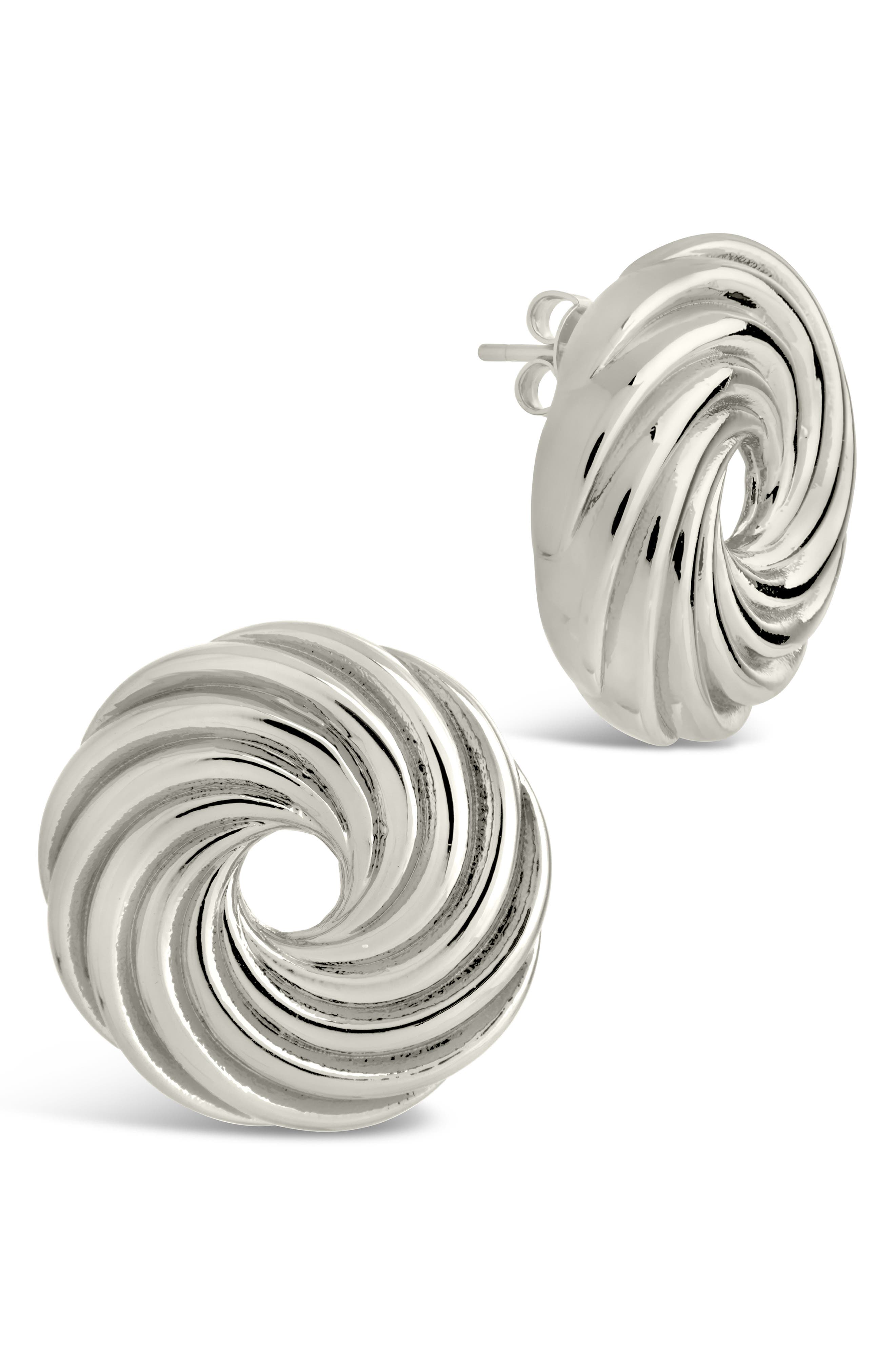 Sterling Forever Cruller Stud Earrings