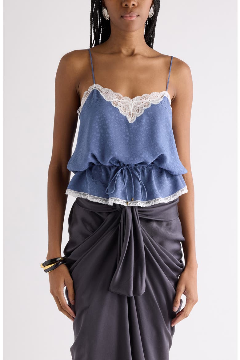 Lace Trim Floral Silk Jacquard Camisole Top (Women) | Nordstrom
