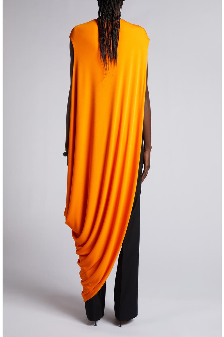 Asymmetrical Crepe Jersey Top, Alternate, color, ORANGE