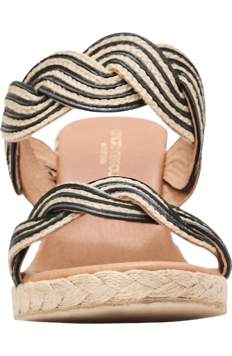 André Assous Nolita Twist Wedge Slide Sandal, Alternate, color, Natural/ Black