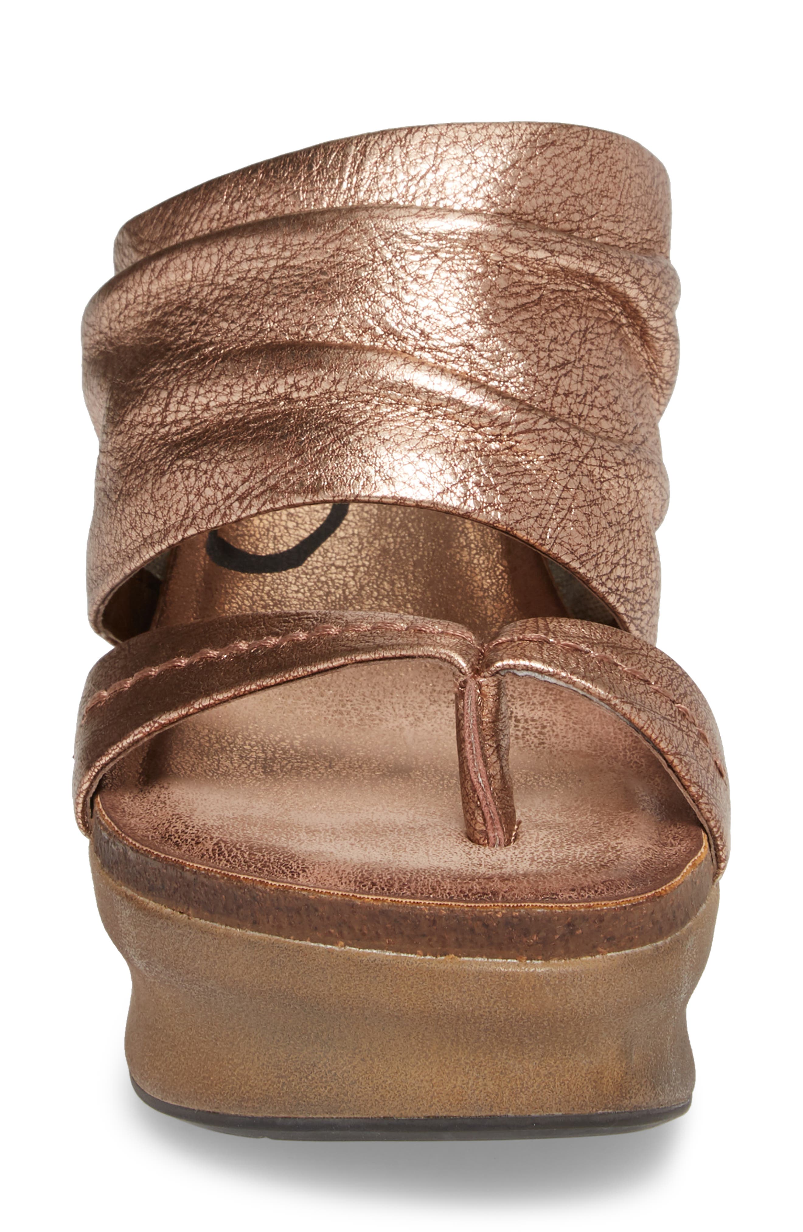 Tailgate Platform Wedge Mule, Alternate, color, COPPER LEATHER