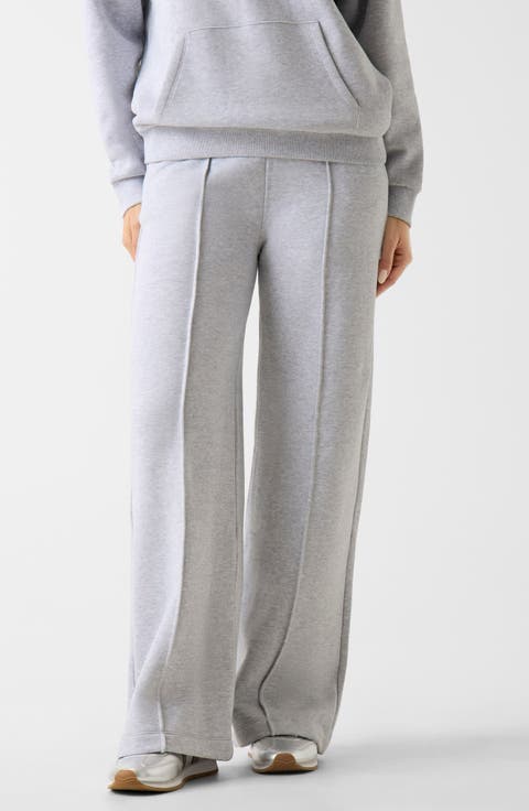 Nat Straight Leg Organic Cotton Blend Fleece Sweatpants