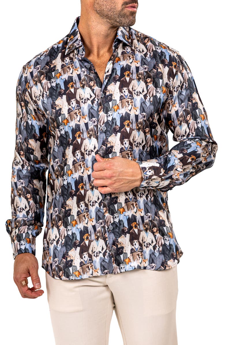 Maceoo Fibonacci Marthy Contemporary Fit Button-Up Shirt, Alternate, color, 