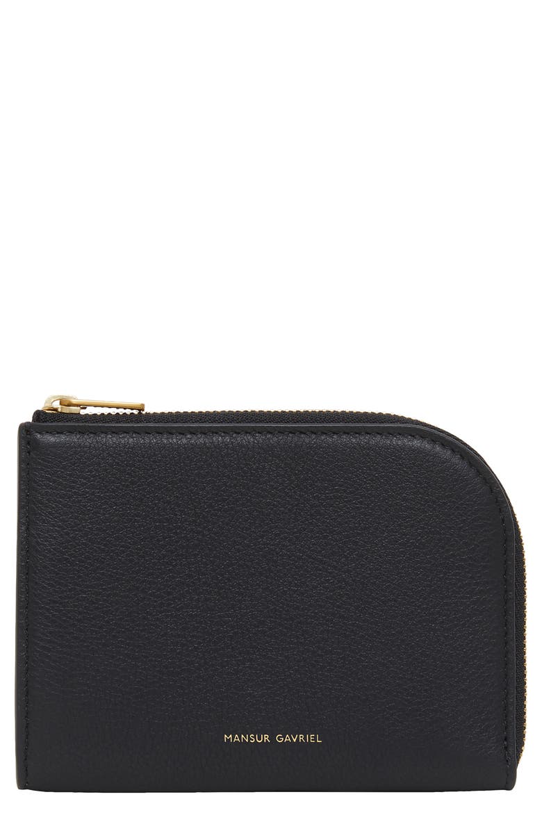 Mansur Gavriel Leather Compact Zip Wallet, Main, color,