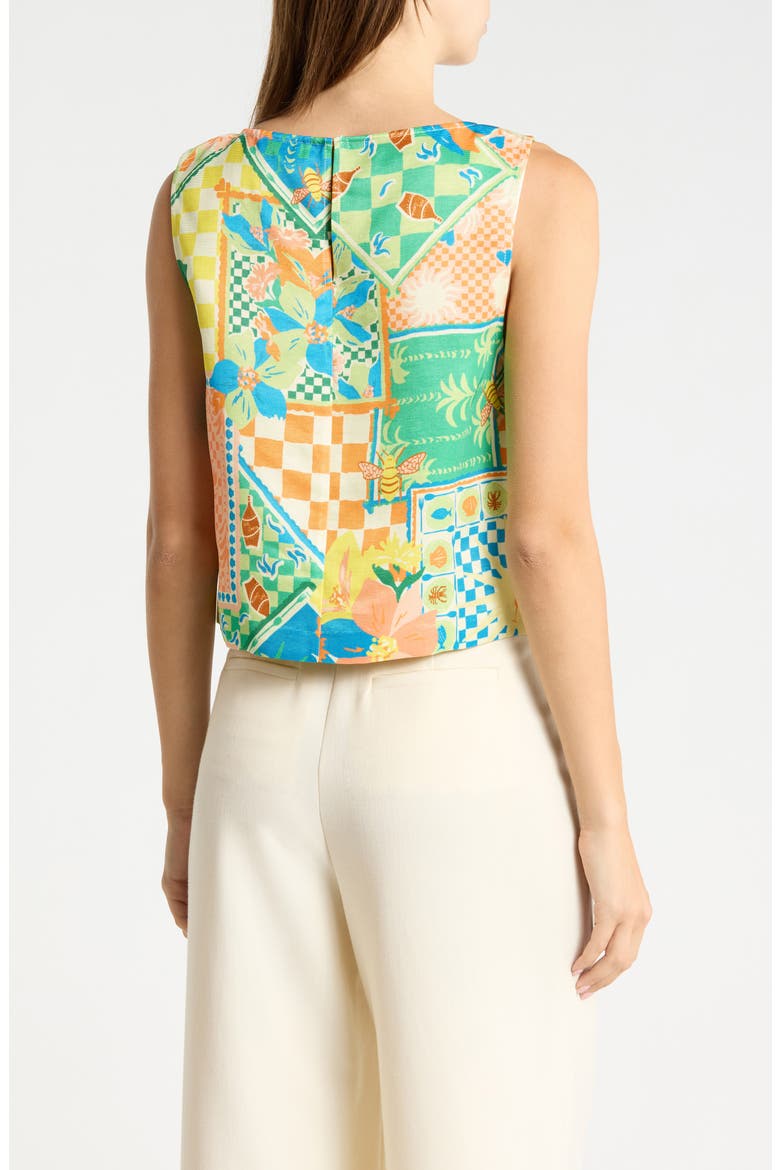 Mabel Sleeveless Top, Alternate, color, GARDEN PRINT