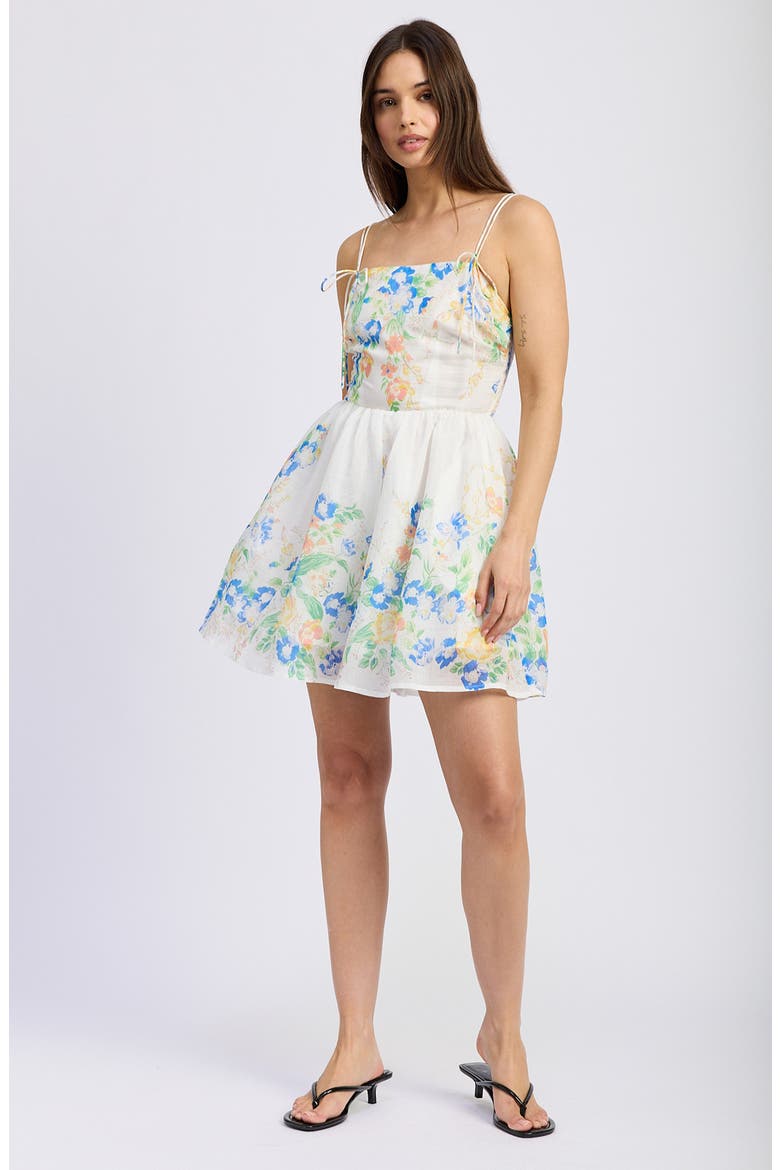 Julia Sleeveless Romper, Alternate, color, WHITE BLUE MULTI