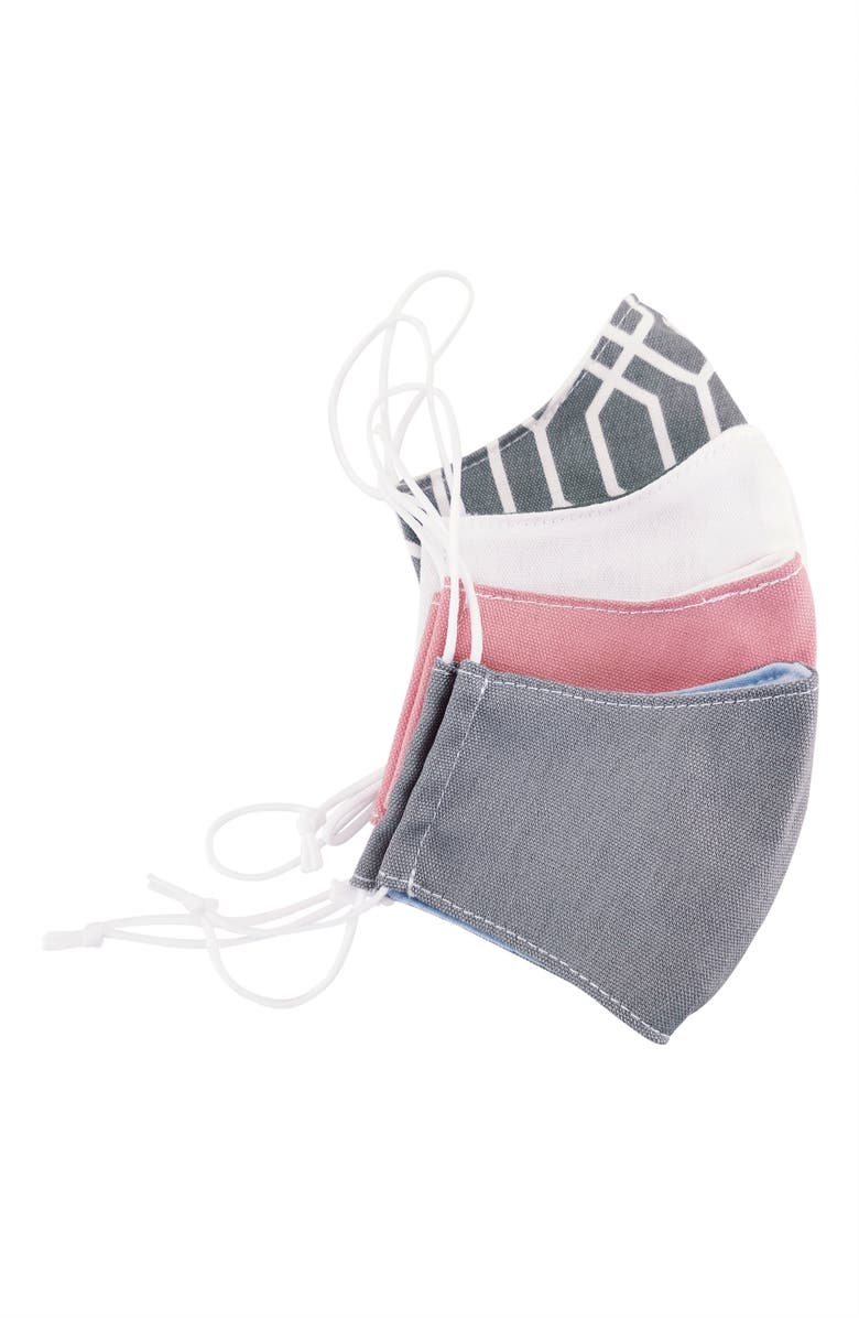 Petunia Pickle Bottom 4-Pack Kids' Contoured Face Masks, Main, color, 