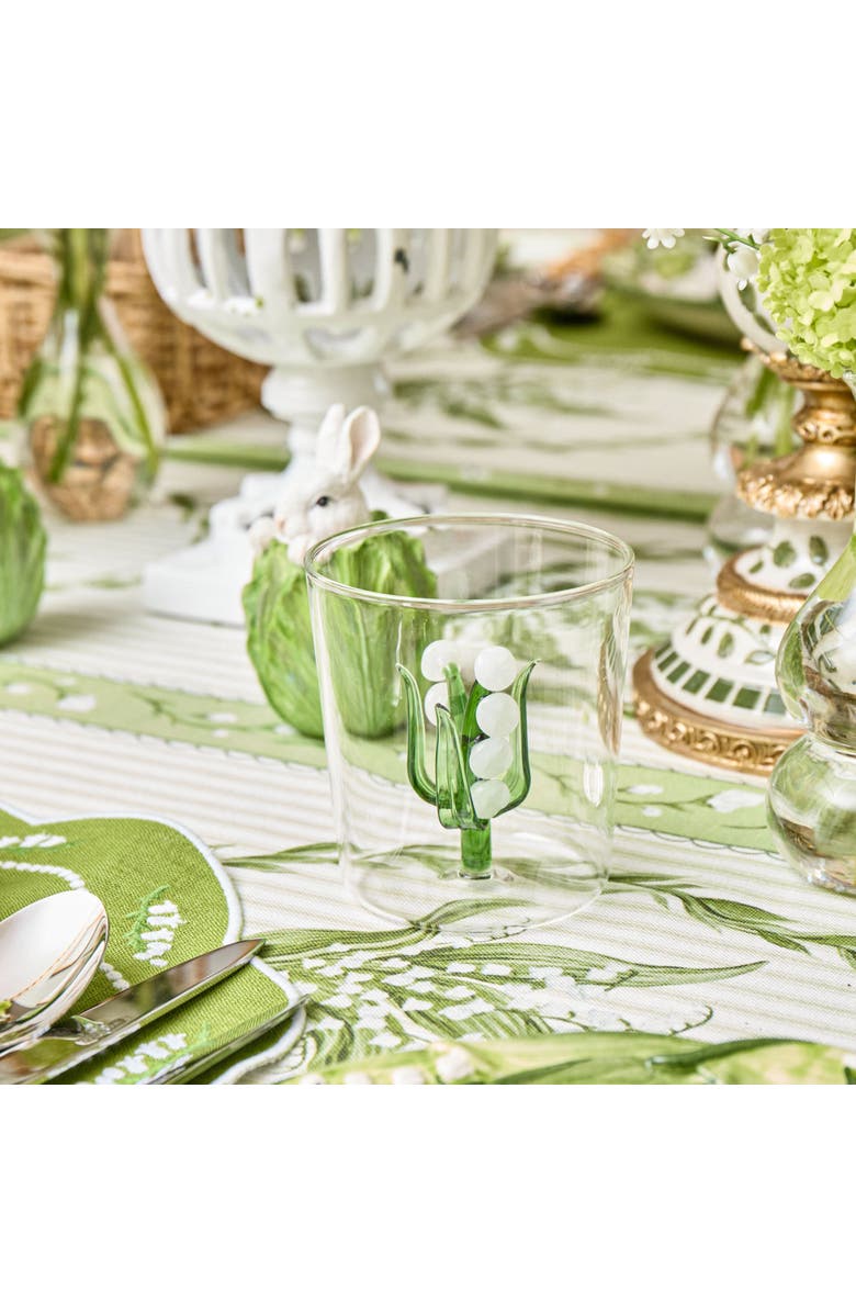 Mrs. Alice Lily of the Valley Glasses, Alternate, color, Green