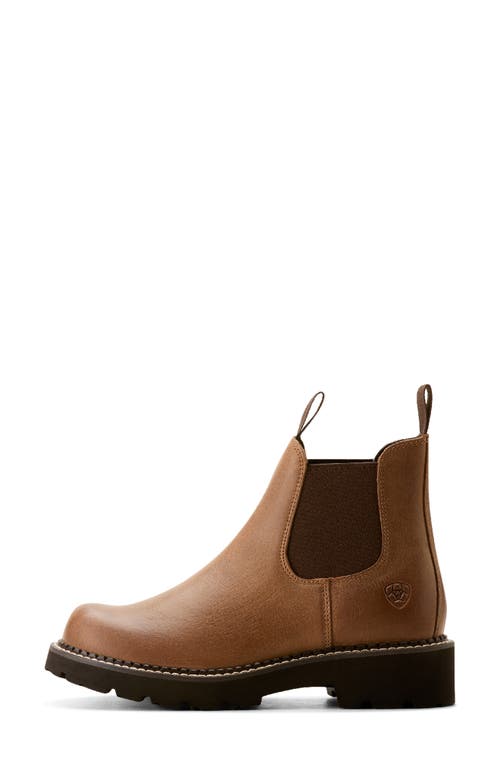 Ariat Lug Sole Chelsea Boot In Distressed Natural