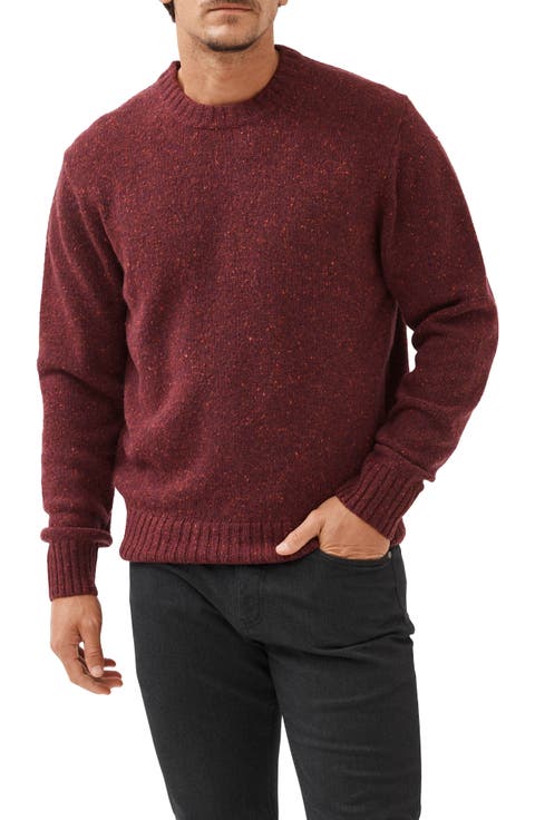 Cox Road Tweed Wool Blend Crewneck Sweater