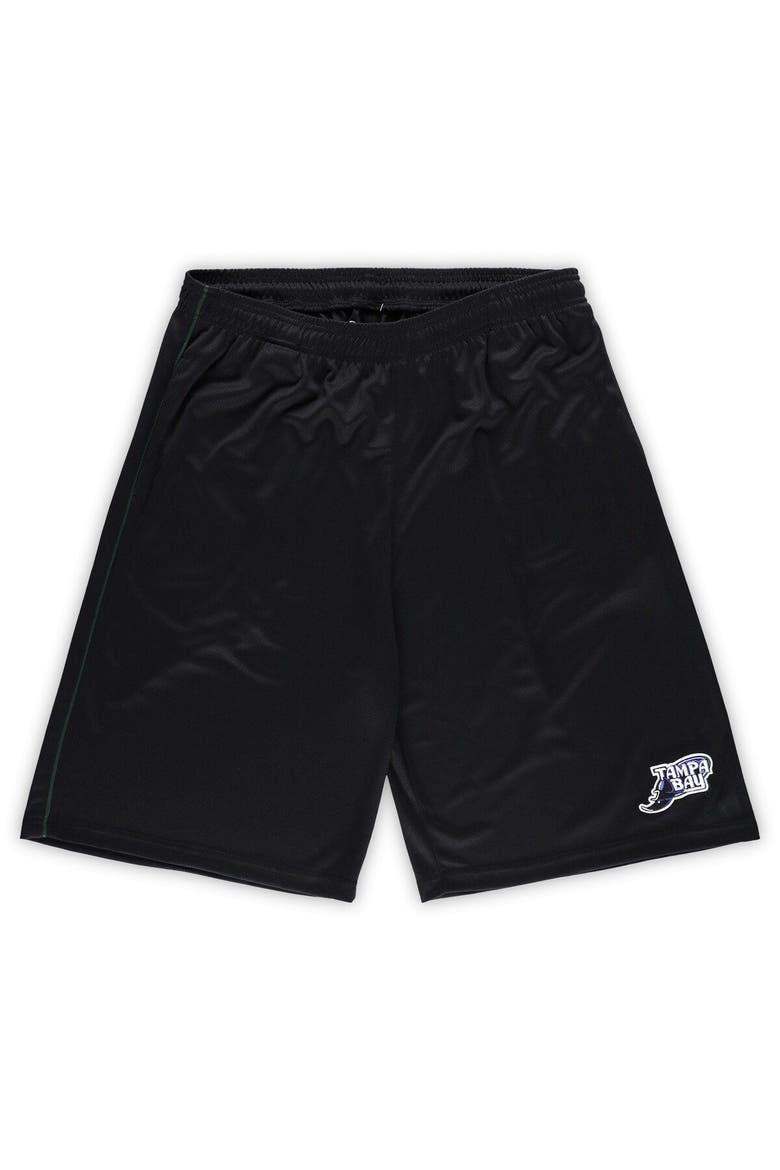 Men's Profile Black Tampa Bay Rays Big & Tall Mesh Shorts, Main, color, Black