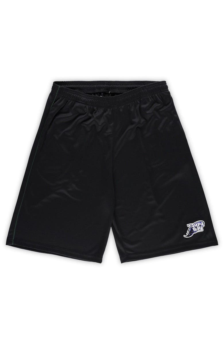 PROFILE Men's Profile Black Tampa Bay Rays Big & Tall Mesh Shorts, Main, color, Black