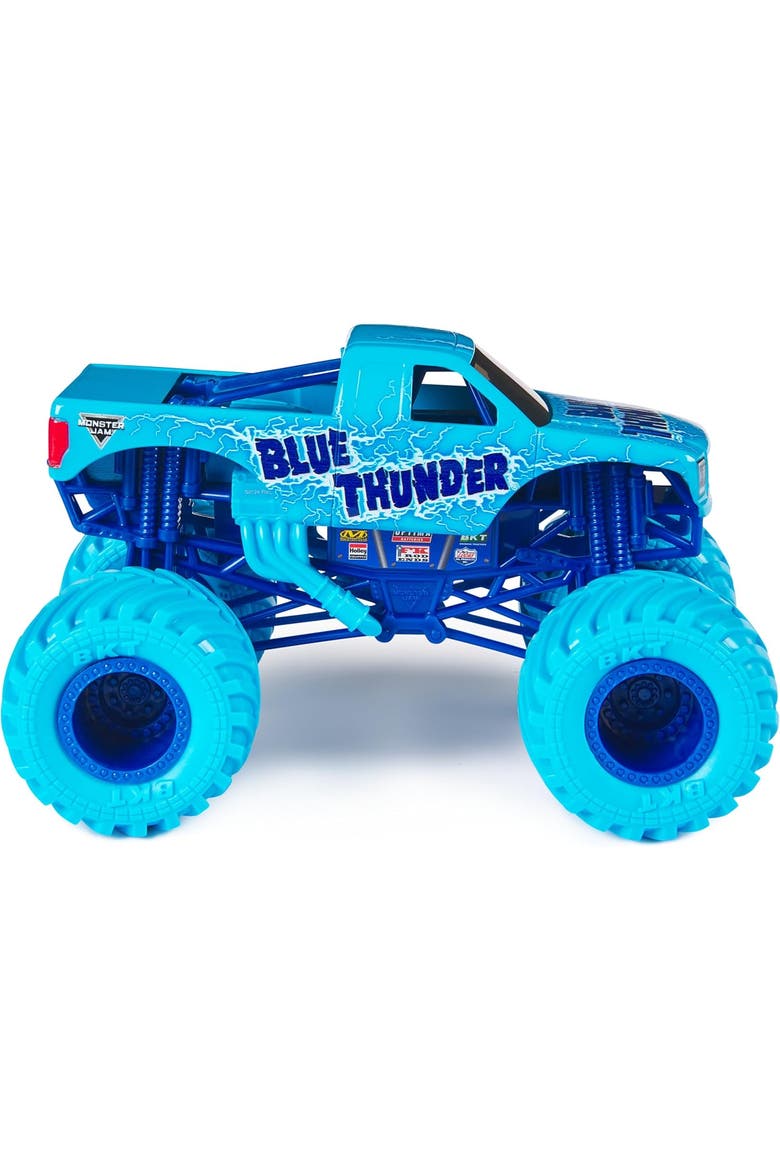 Blue Thunder Monster Truck - Aqua - 124 Scale Die-Cast Vehicle-Chrome Rims and BKT Tread Tires for Playsets, Ages 3+, Alternate, color, Blue
