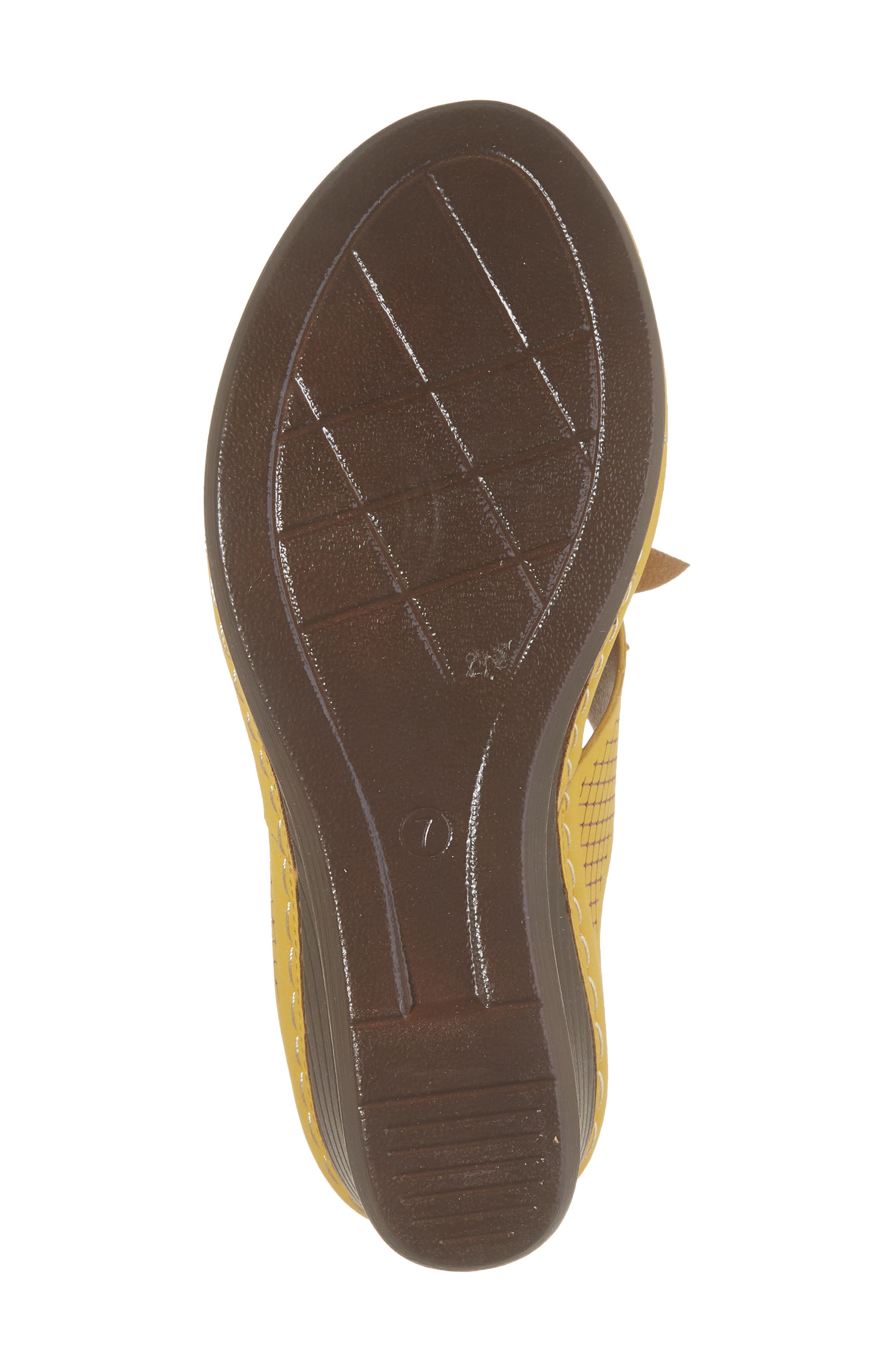 Yaz Floral Appliqué T-Strap Sandal, Alternate, color, YELLOW