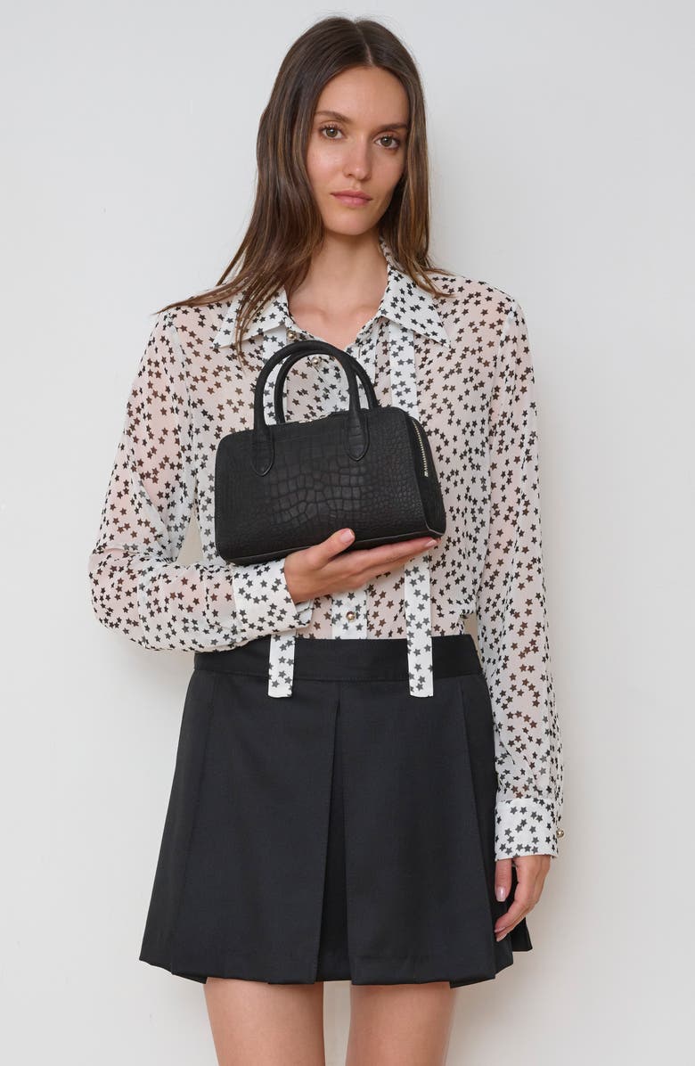 WE-AR4 The Ivy 22 Leather Satchel, Alternate, color, Black