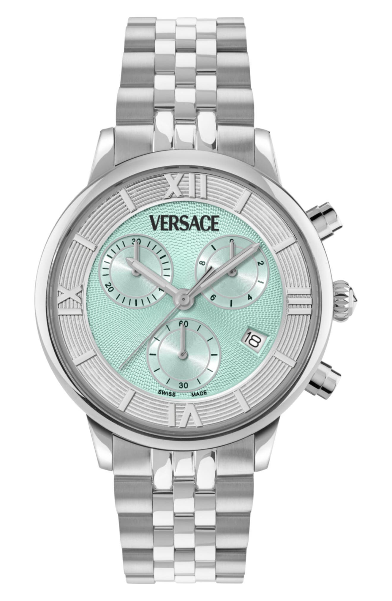 Classic Round Chrono Bracelet Watch, 38mm