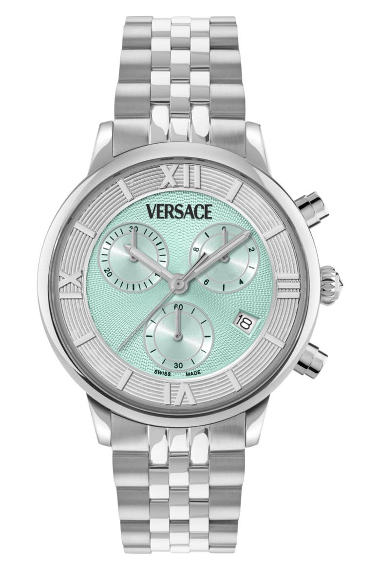 Classic Round Chrono Bracelet Watch, 38mm, Main, color, STSTL