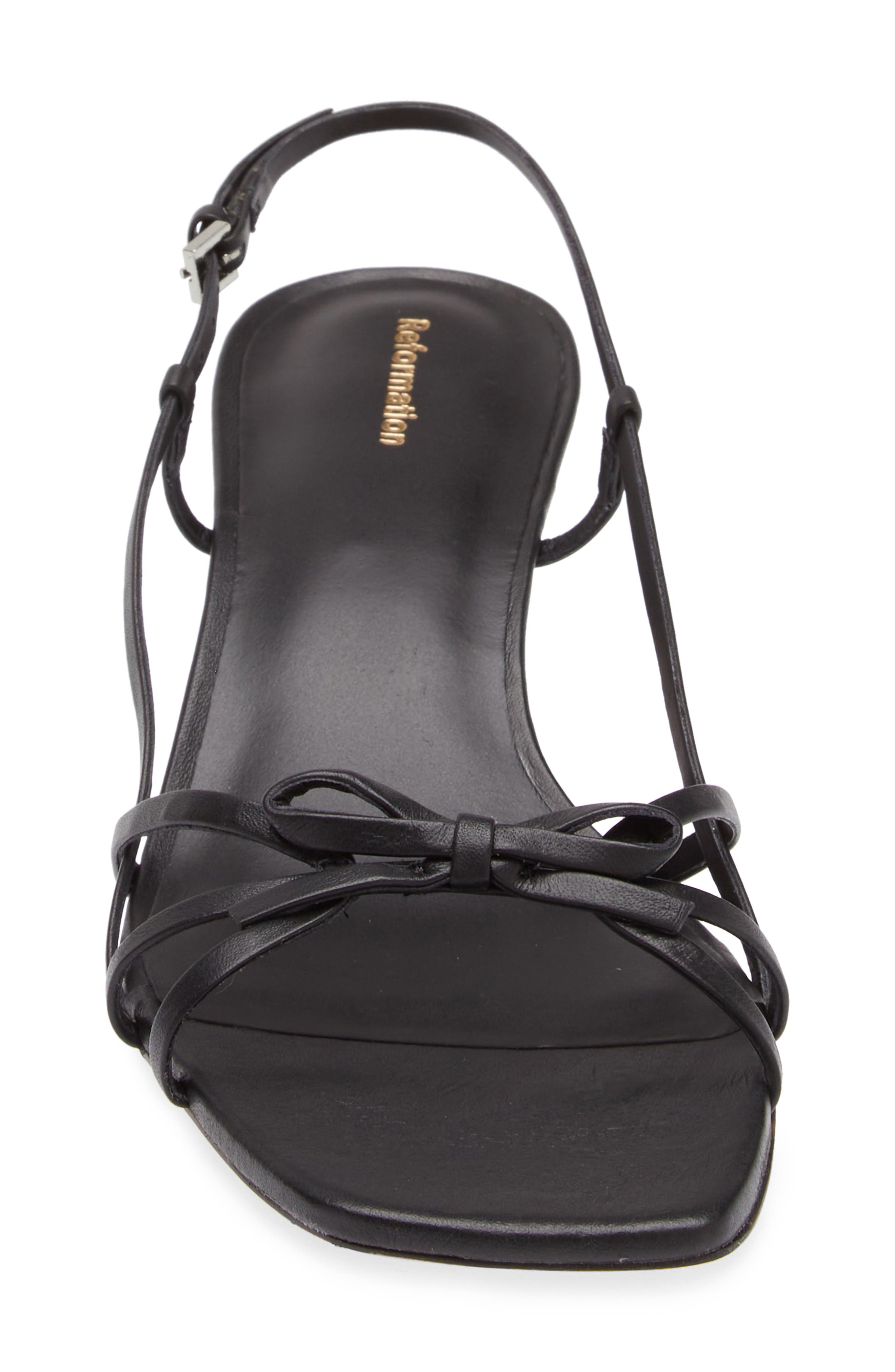 Reformation Sally Slingback Sandal, Alternate, color, Black
