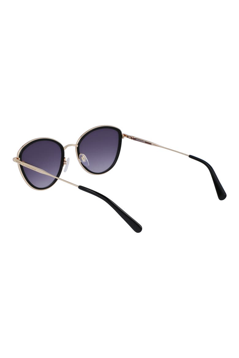 Roseau 54mm Gradient Cat Eye Sunglasses, Alternate, color, GOLD/BLACK