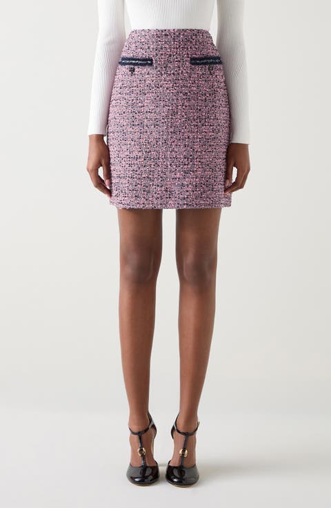 Charlie Recycled Cotton Blend Tweed Miniskirt