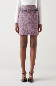 LK Bennett Charlie Recycled Cotton Blend Tweed Miniskirt
