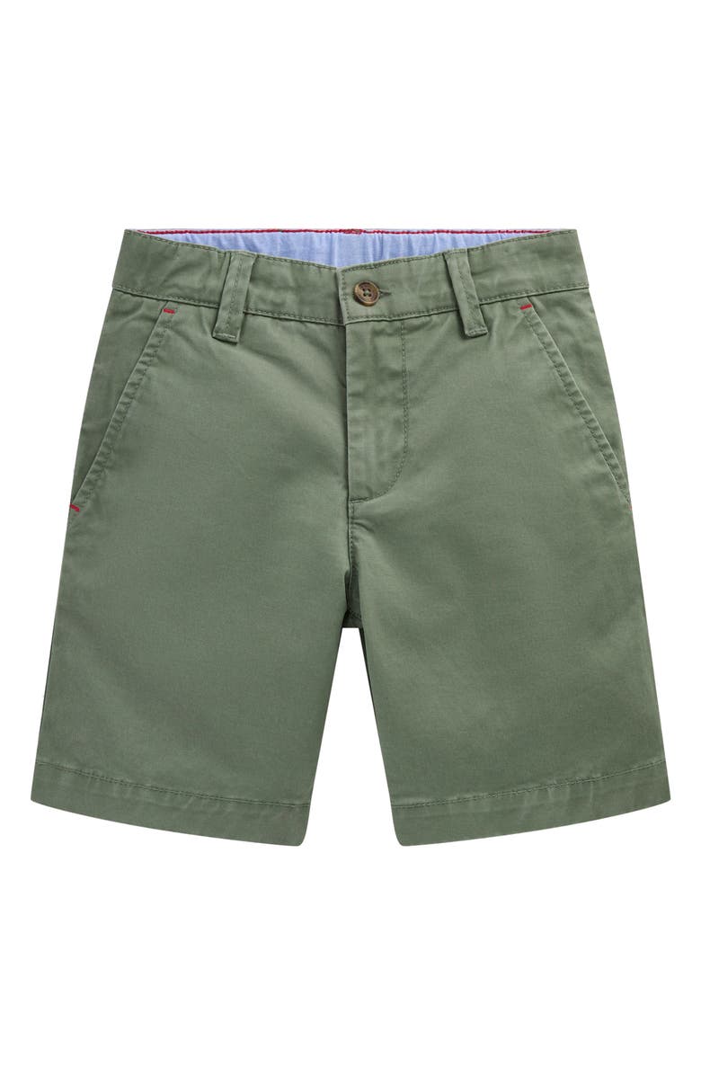 Mini Boden Kids' Classic Stretch Cotton Chino Shorts, Main, color, Laurel Wreath