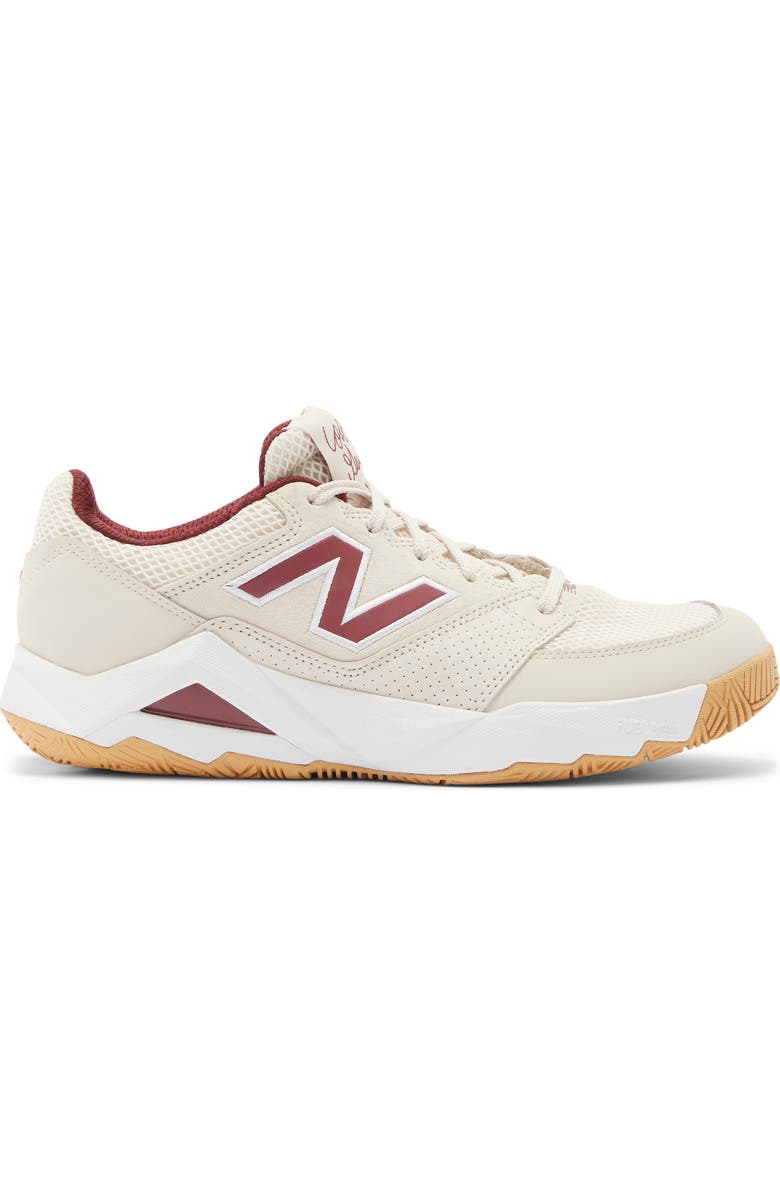New Balance Coco Delray Tennis Shoe, Alternate, color, Bisque/ Monarch Burgundy