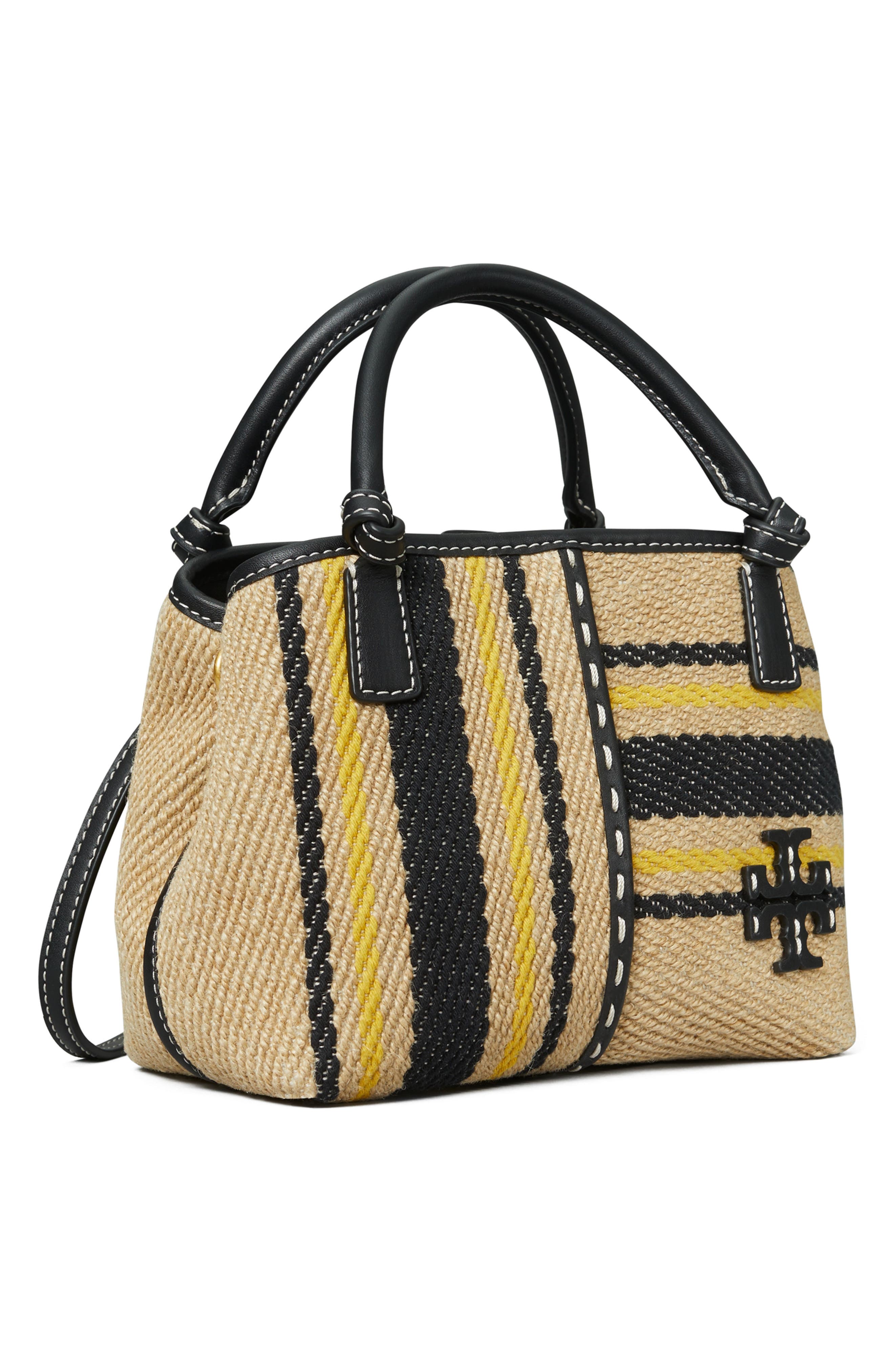 Tory Burch McGraw Stripe Mini Satchel, Alternate, color, 