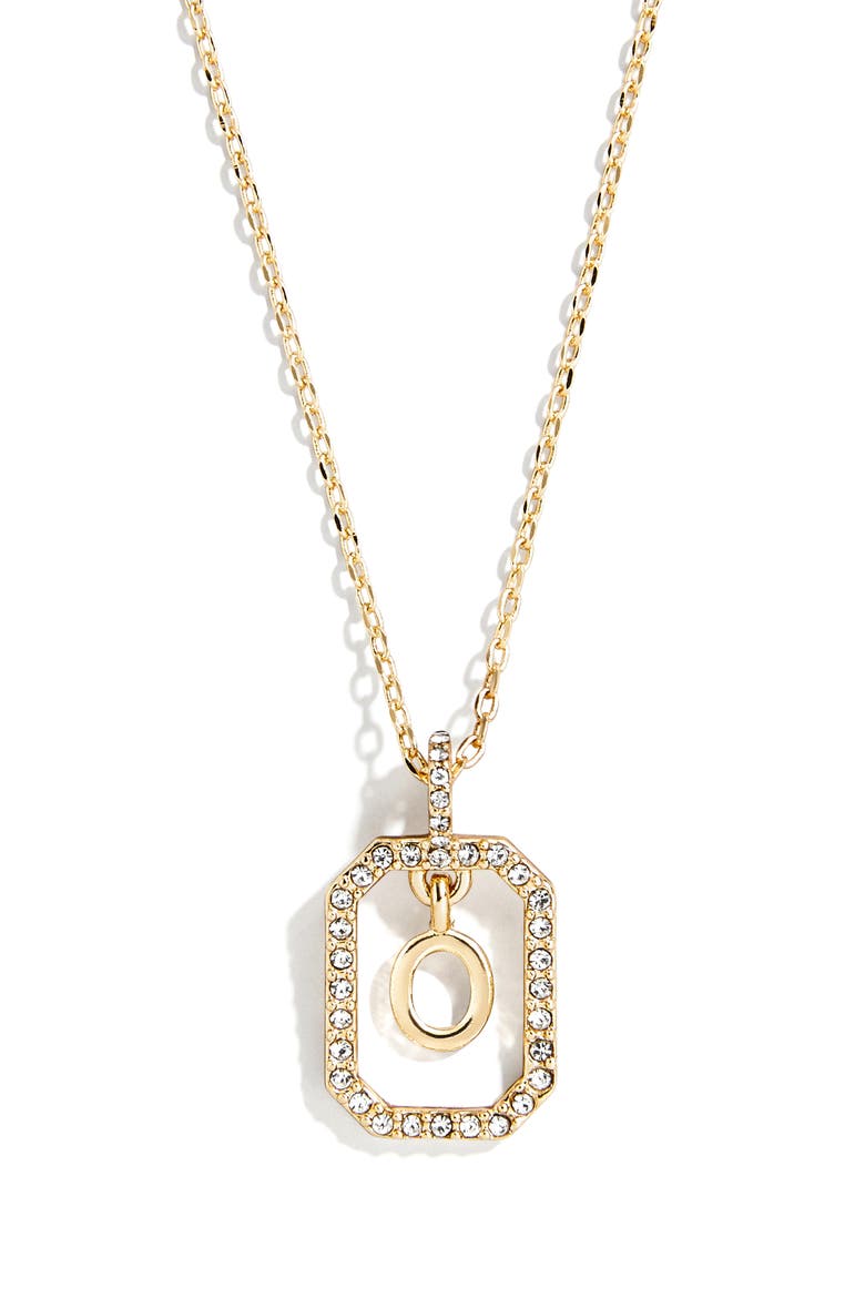 Alicia Intial Pendant Necklace, Main, color, CLEAR - O