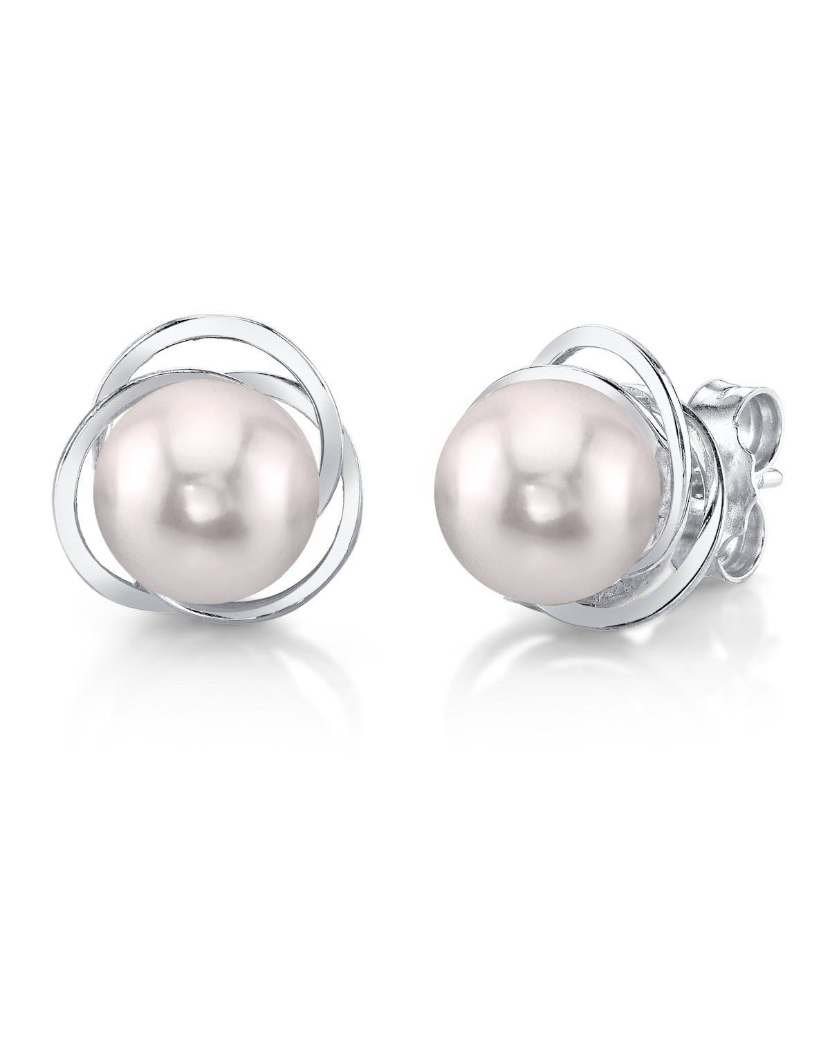The Pearl Source Akoya Pearl Lexi Earrings In Gold