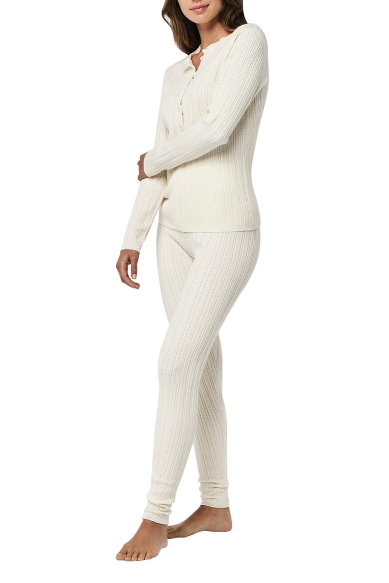 Pointelle Pajamas, Alternate, color, ECRU