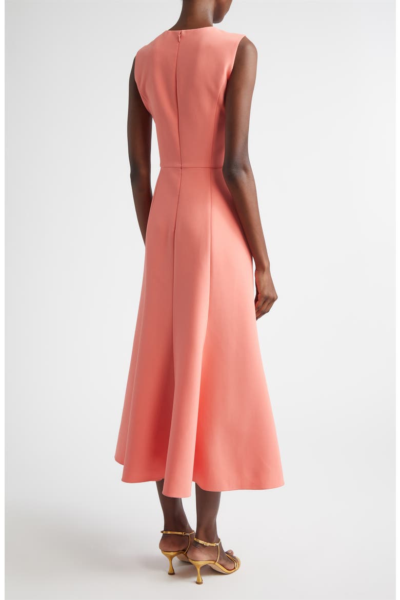 Poppy Embroidered Stretch Crepe Fit & Flare Dress, Alternate, color, SUNSET MULTI