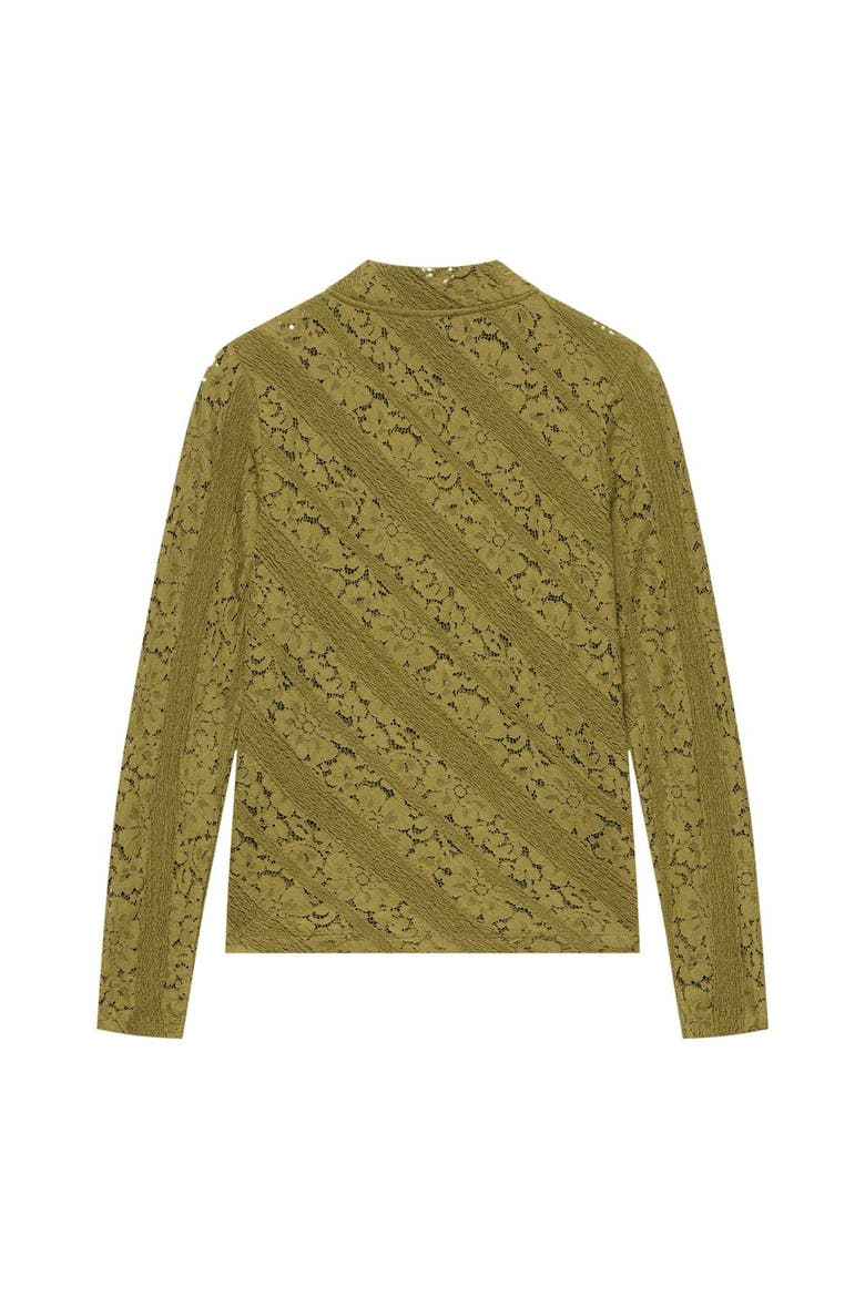 Lace Detail Top, Alternate, color, Green