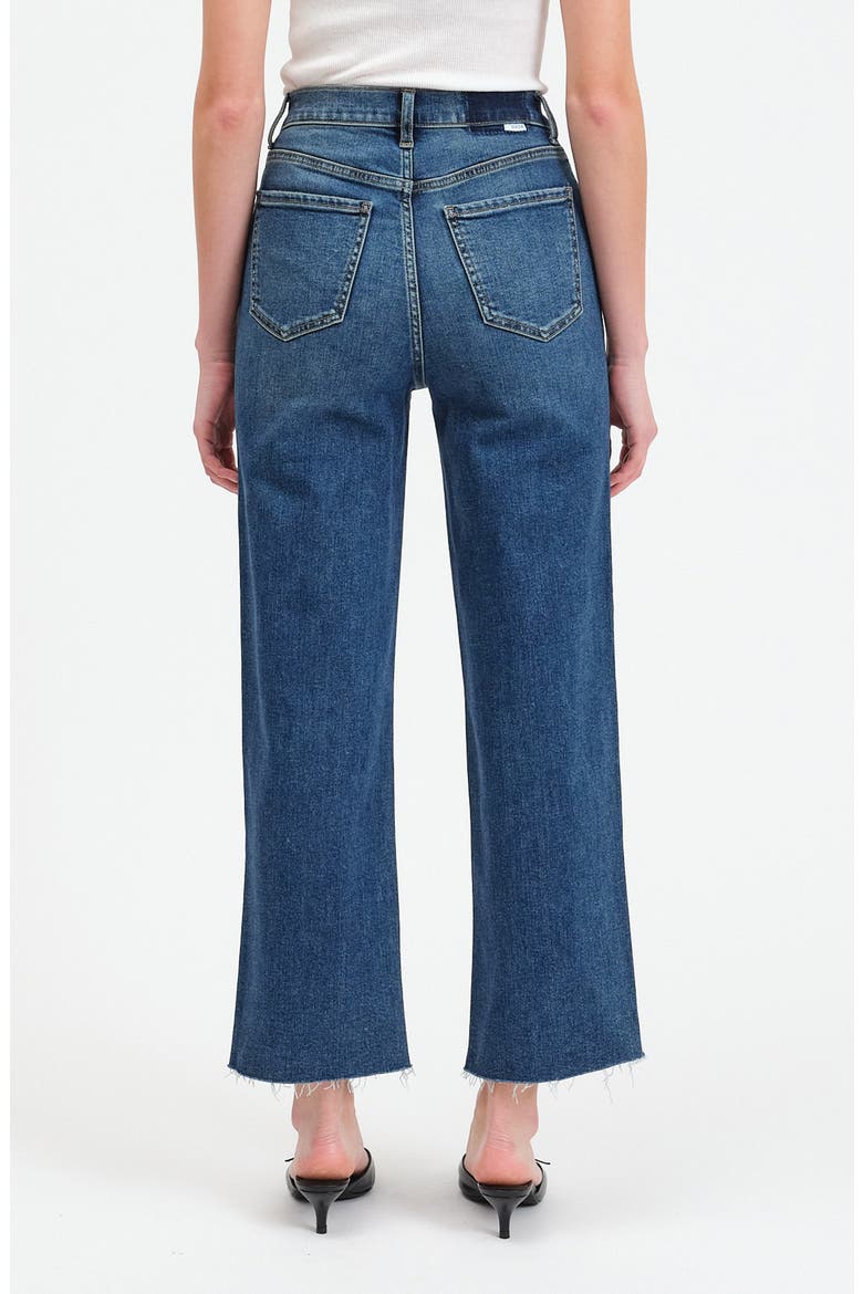 Pleaser High Waist Raw Hem Crop Jeans, Alternate, color, UPTOWN