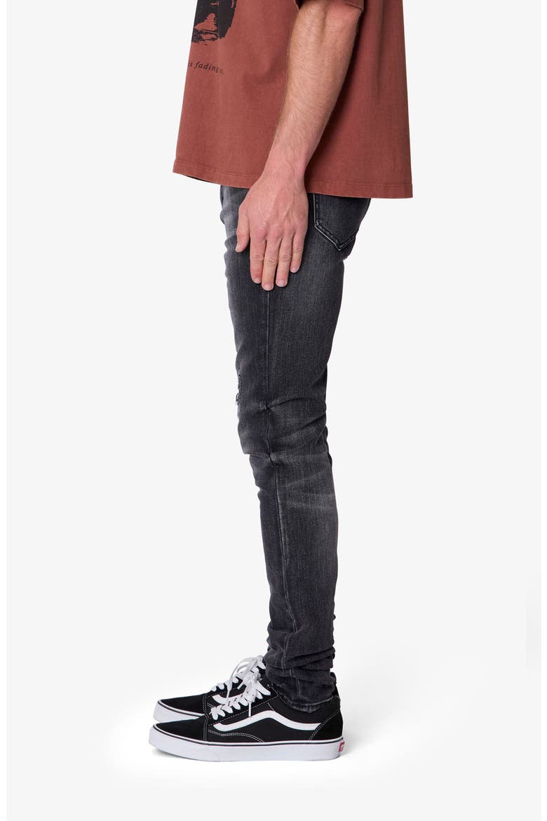 Distressed Skinny Jeans, Alternate, color, VINTAGE BLACK