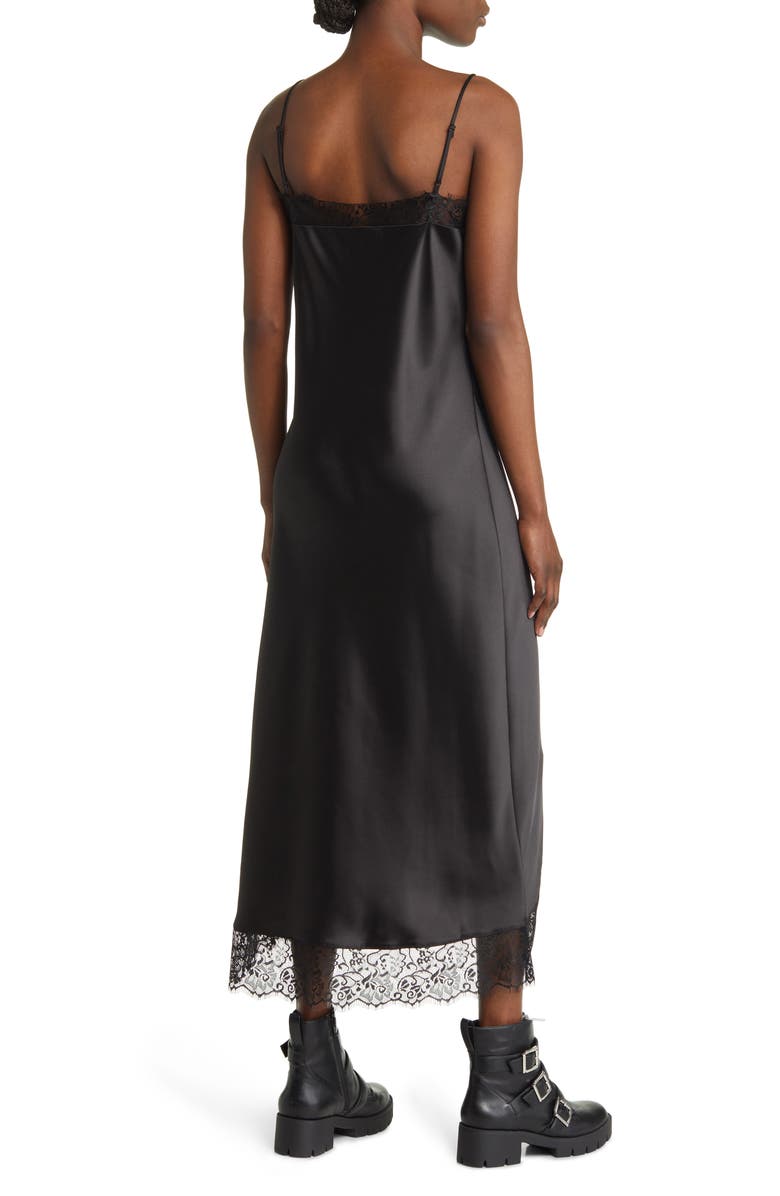 AllSaints Praia Lace Trim Slipdress, Alternate, color, 