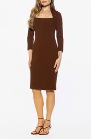 Alexia Admor Marais Neck Midi Sheath Dress