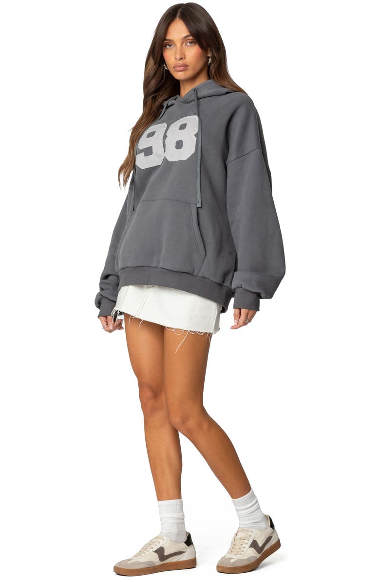 EDIKTED 98 Oversize Hoodie, Alternate, color, Gray