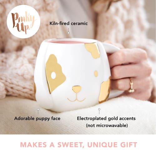 Pinky Up (accessories) Penny Ceramic Puppy Mug In White