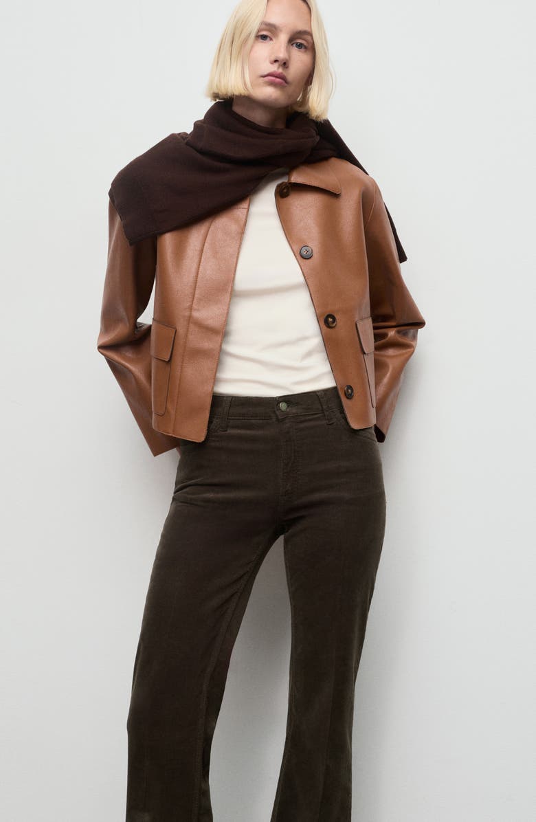 MANGO Bootcut Corduroy Pants, Alternate, color,