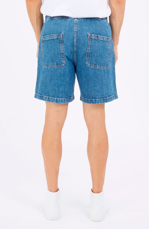 Guess Jeans Drawstring Denim Shorts In Blue