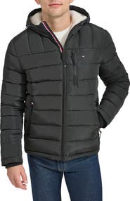 Tommy Hilfiger Fleece Lined Hooded Puffer Jacket