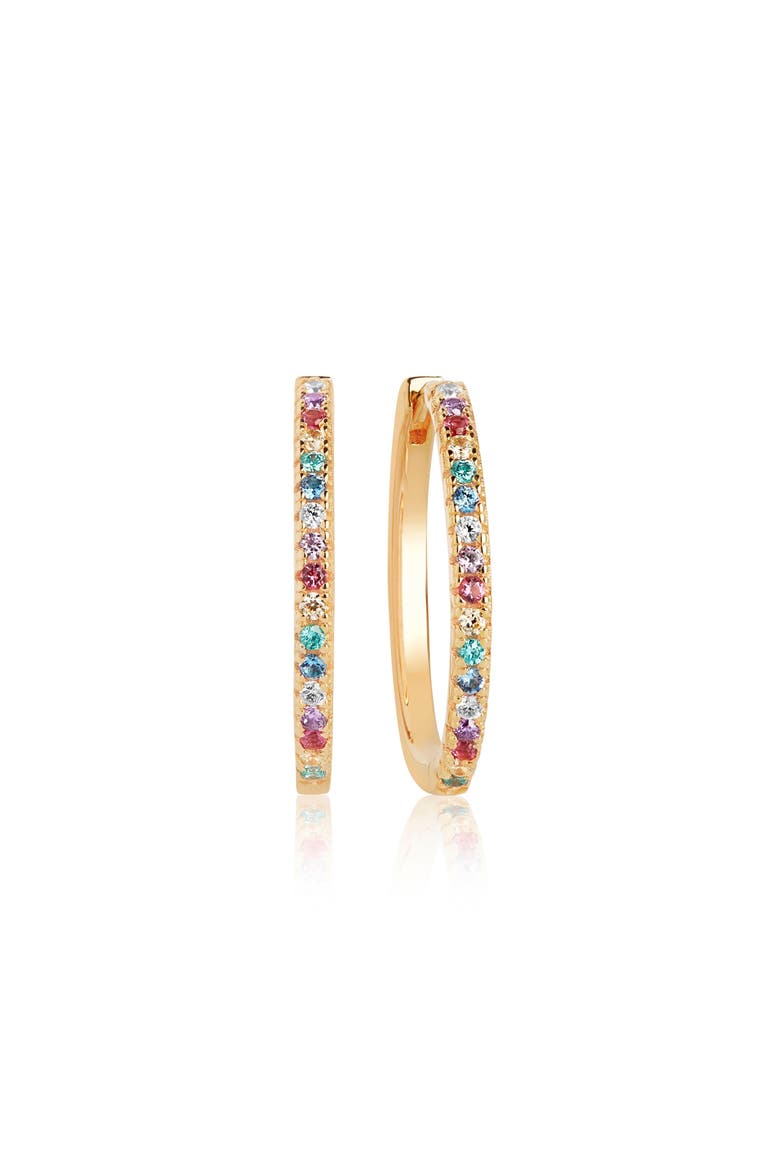 Earring Ellera X-Grande, Main, color, 18k Gold Plated / Rainbow
