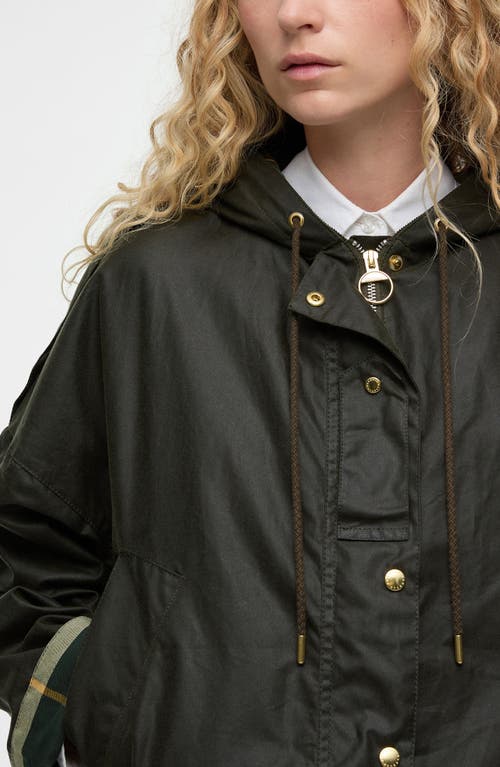 Barbour Ryedale Waxed Cotton Jacket In Black