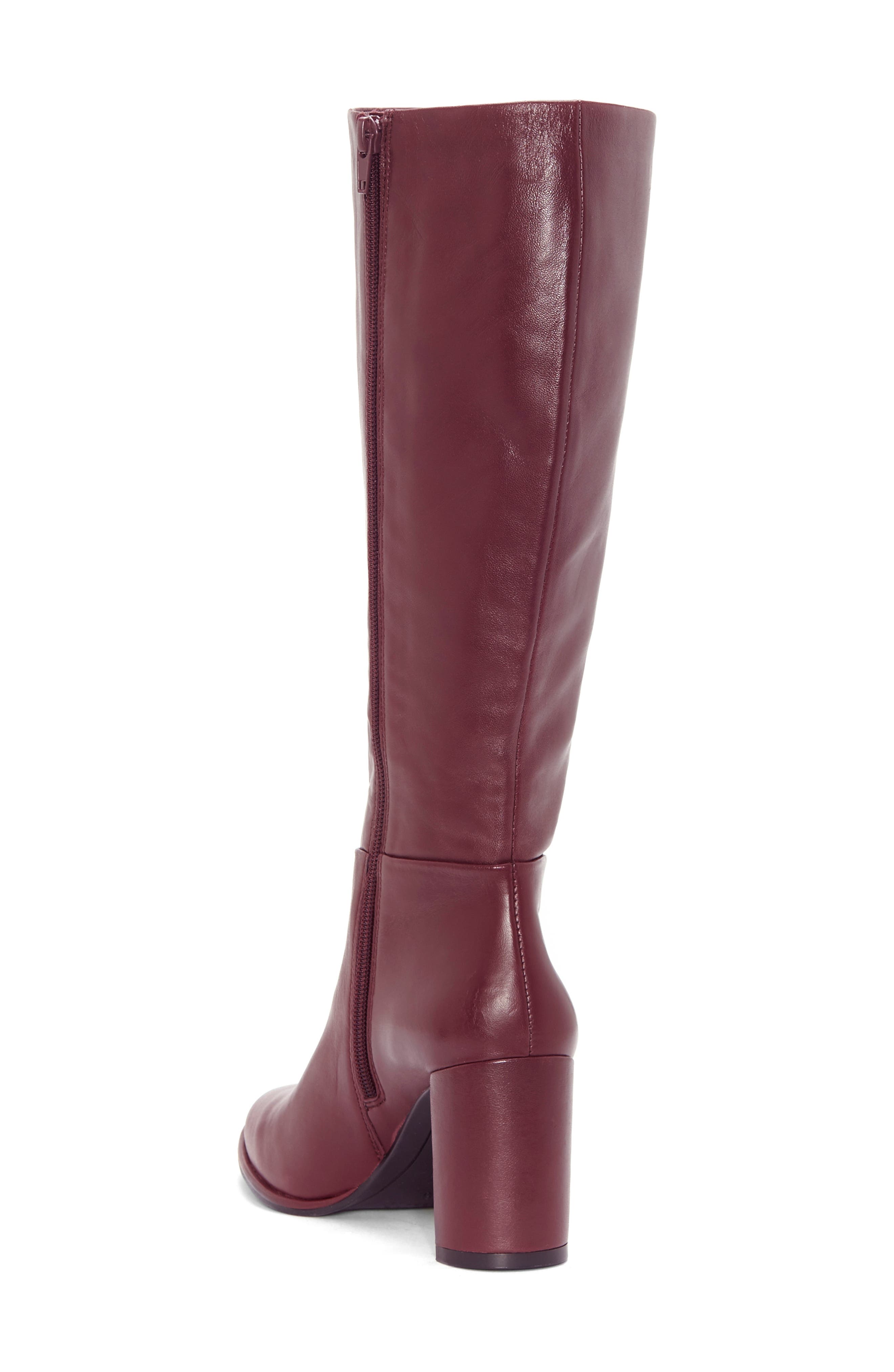 Wenda Knee High Boot, Alternate, color, MULLED WINE LEATHER