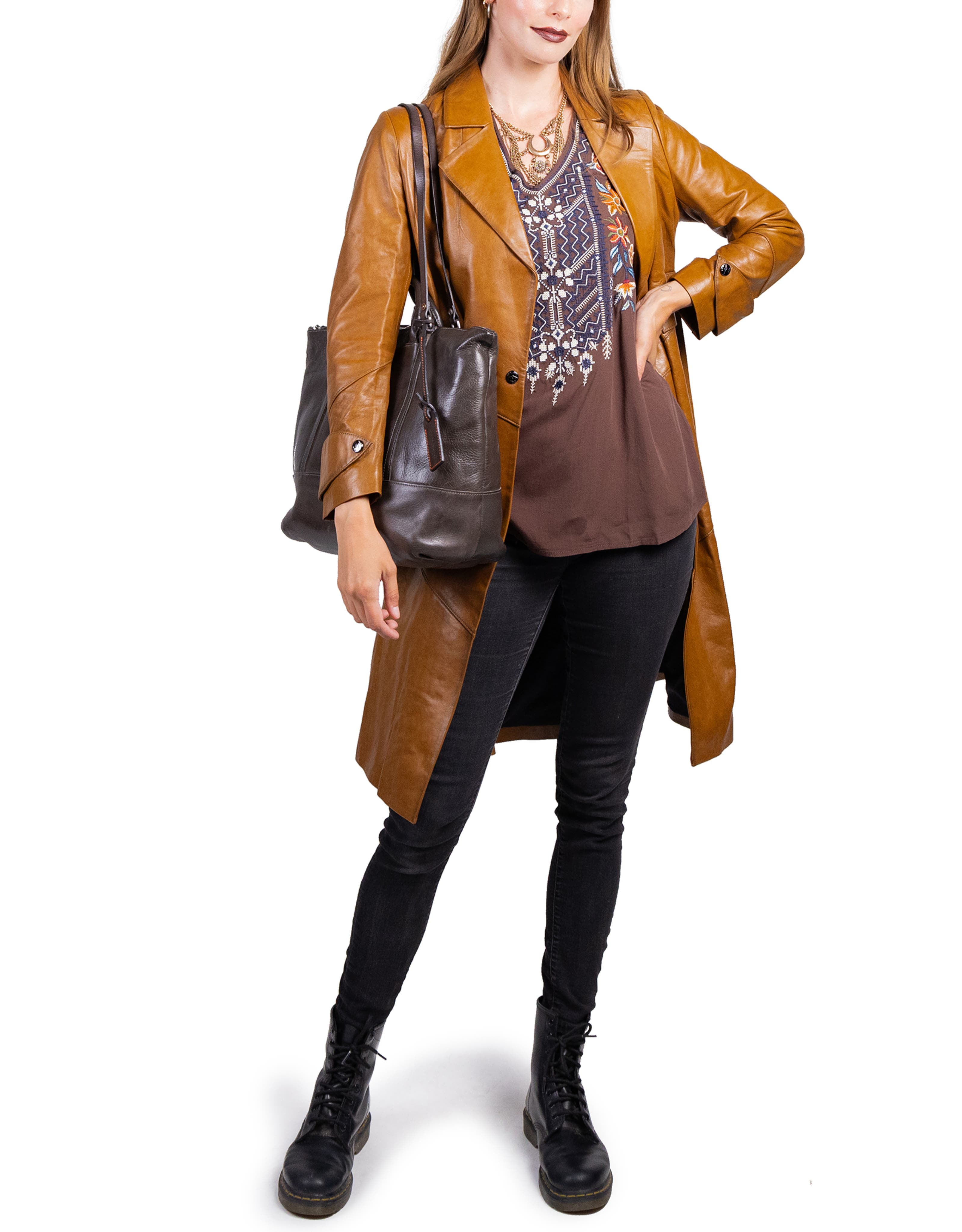 OLD TREND Crocus Genuine Leather Spacious Carryall Tote, Alternate, color, Grey