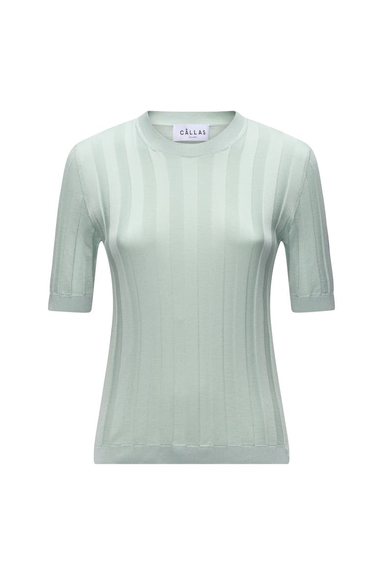 Deeda Crewneck sweater Pale Grey, Main, color, Pale Turquoise