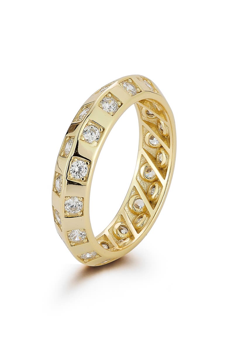 Cubic Zirconia Band Ring, Alternate, color, GOLD