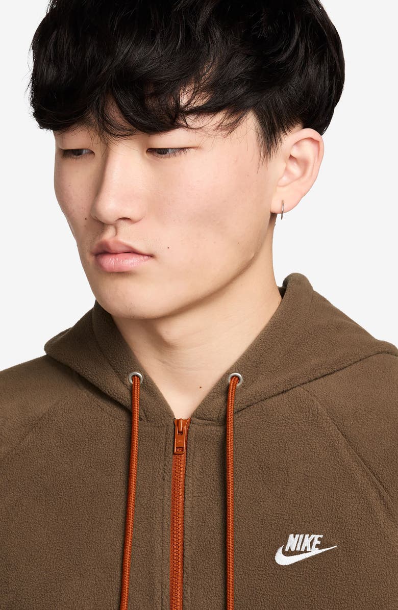 Nike Club Fleece Hoodie Sweatshirt, Alternate, color, Mosswood Brown