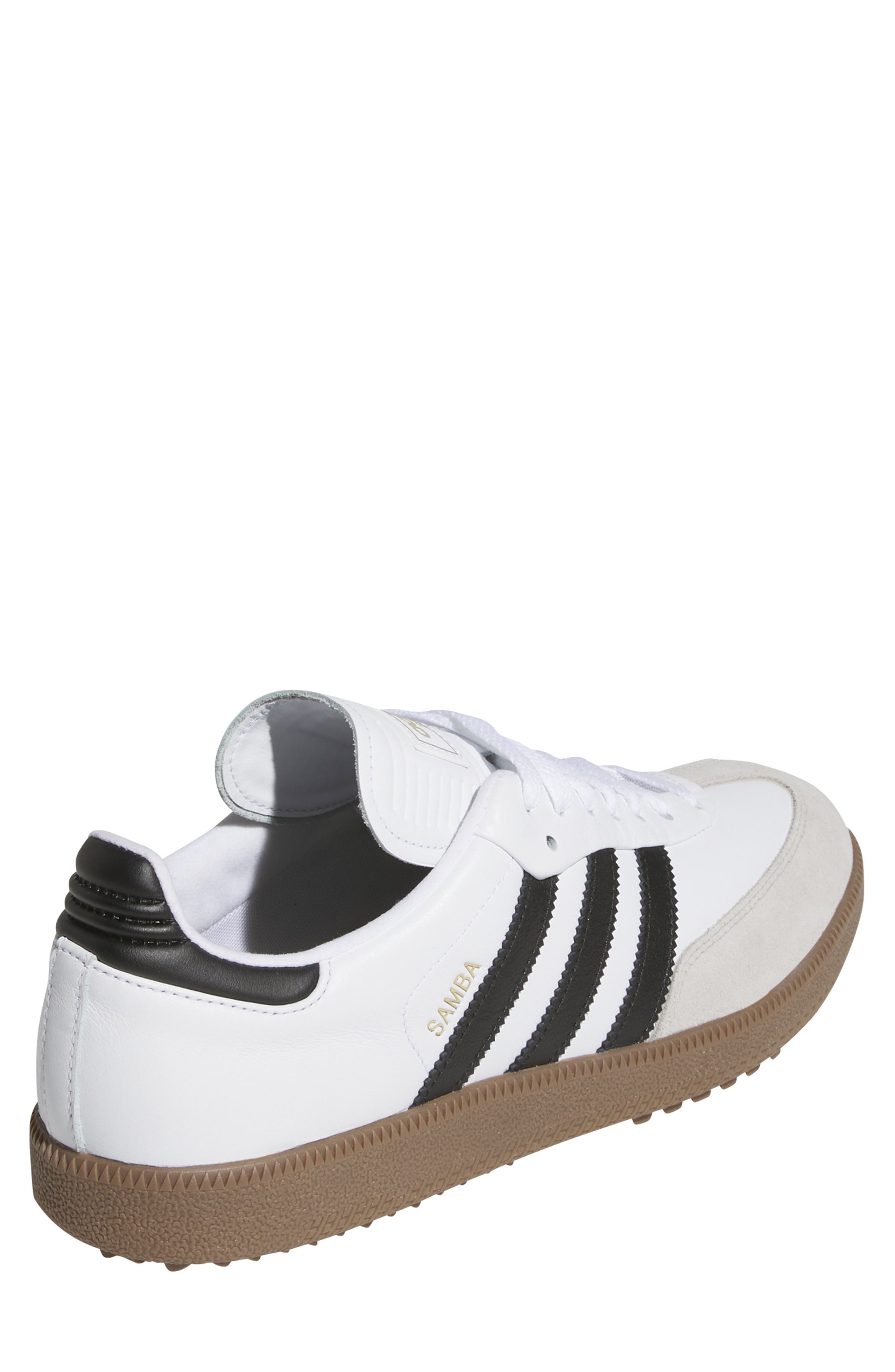 adidas Samba Lux Spikeless Golf Shoe, Alternate, color, Ftwwht/Cbl
